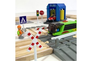 Дерев'яна залізниця Автобан 57 елементів PlayTive Junior 