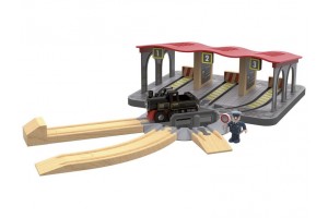 Набір локомотивне депо для дерев'яної залізниці Playtive Junior