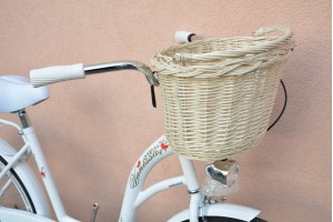 Велосипед міський жіночий з кошиком VANESSA 26 white Польща